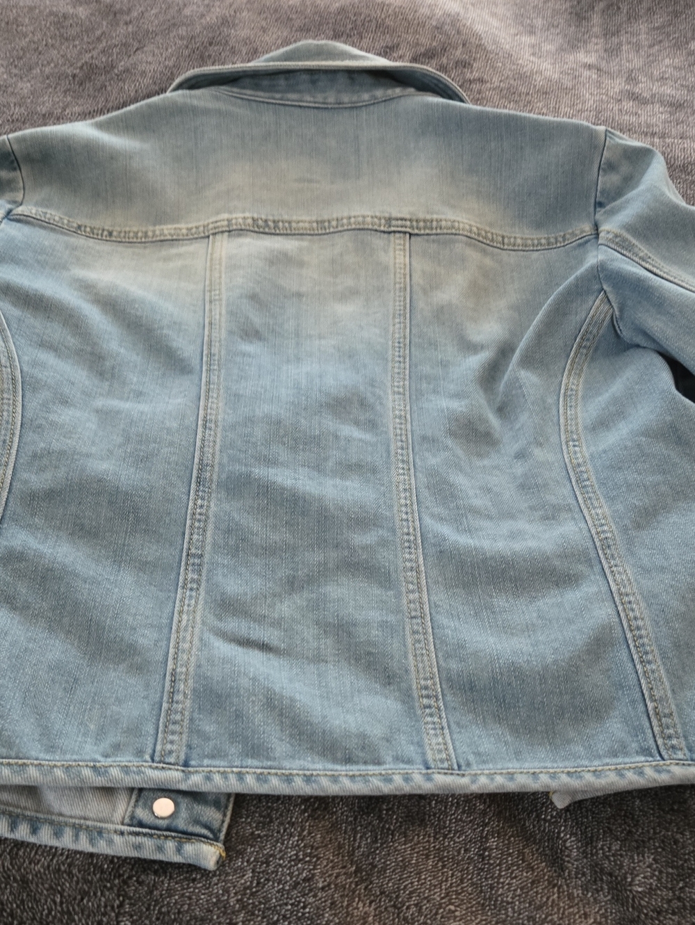 Chico Embroidered Light Wash Denim Jacket - Blue - Picture 7 of 7